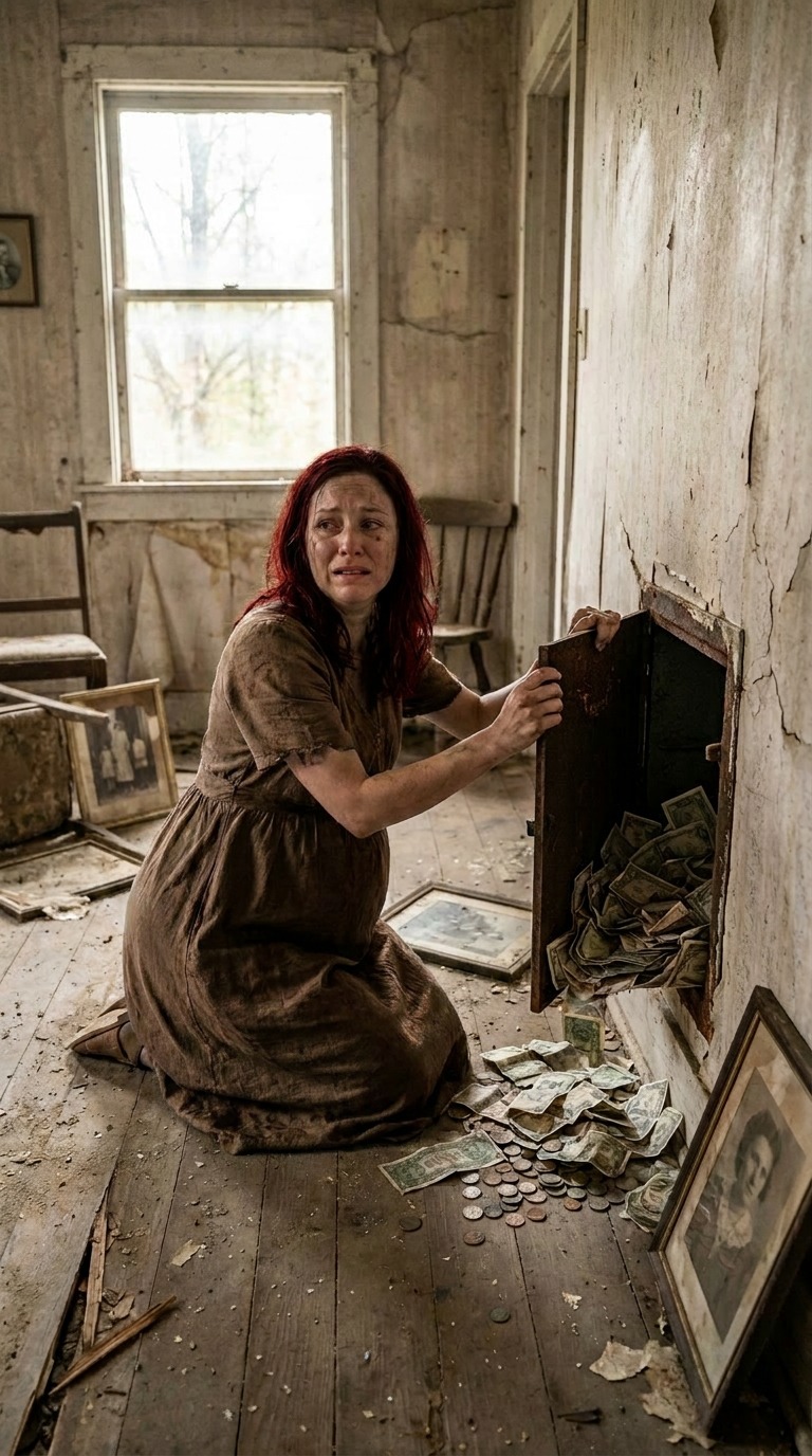 Eine schwangere Witwe kaufte ein billiges altes Haus – und entdeckte dann einen verborgenen Schatz hinter der Wand.