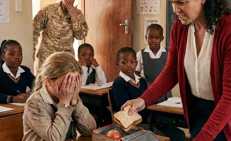 „Ihr braucht heute nichts zu essen“, sagte die Lehrerin – dann betrat eine Mutter in Schuluniform den Raum und veränderte die Schule für immer.