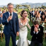 Als der Vater der Braut mitten in der Traumhochzeit vor hunderten Gästen eine alte Tonaufnahme abspielte, die niemand jemals hätte hören dürfen, verwandelte sich die romantische Zeremonie innerhalb weniger Sekunden in einen Albtraum aus Verrat, verborgenen Identitäten, zerstörten Versprechen und einer Wahrheit, die jahrelang sorgfältig vor allen verborgen worden war