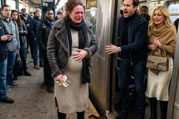 Als die hochschwangere Frau weinend am Bahnsteig der 14th Street stand, ihr Mann sie vor allen Menschen anflehte zurückzukommen, die elegante Blondine hinter ihm plötzlich sein größtes Geheimnis enthüllte und eine einzige Entscheidung das Leben von drei Familien für immer zerstörte