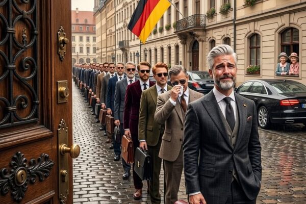 Bei der Trauerfeier meines Mannes stand ich am Sarg, ohne den Boden unter meinen Füßen zu spüren, als sich plötzlich die Tür aufriss und unser Nachbar ins Haus stürmte. „Anna, komm schnell nach draußen… dort passiert etwas Seltsames.“ Mechanisch trat ich über die Schwelle — und im selben Moment erstarrte ich vor Entsetzen.