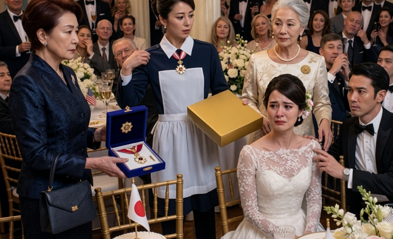 娘の結婚式の日、姑は大勢の前で娘にメイド服を贈り、婿はそれを面白がって笑った――だから私は立ち上がり、娘に自分からの贈り物を渡した。そして中身を読んだ瞬間、婿の家族が言葉を失うのを見届けた。  ヴィクトリア・スターリングが金色の包装紙に包まれた箱からその制服を取り出した瞬間、会場は静まり返った。  礼儀正しい沈黙ではなかった。  誰もが今、残酷なことが起きたと分かっていながら、最初にそれを口にする勇気がなかったのだ。  制服は濃紺だった。