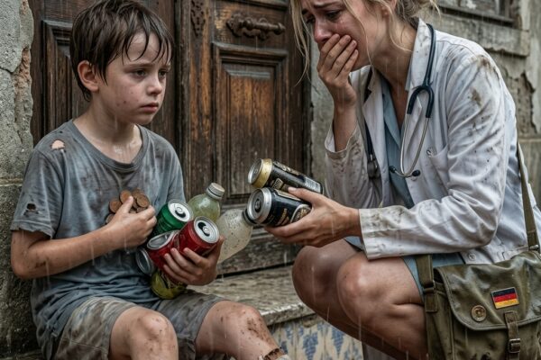 Ein verängstigter kleiner Junge betrat mit nur zwölf Dollar und einer Tasche voller leerer Flaschen eine Klinik, verzweifelt auf der Suche nach Hilfe für sein gebrochenes Bein. Die Ärztin wollte ihn gerade untersuchen wie jeden anderen Patienten auch, doch dann bemerkte sie ein winziges Detail, das ihr das Blut in den Adern gefrieren ließ. Innerhalb weniger Sekunden wurde aus einem gewöhnlichen Arbeitstag die schockierendste Begegnung ihres Lebens – denn vor ihr stand der Sohn, der ihr vor fünf Jahren spurlos geraubt worden war und den sie längst verloren geglaubt hatte.