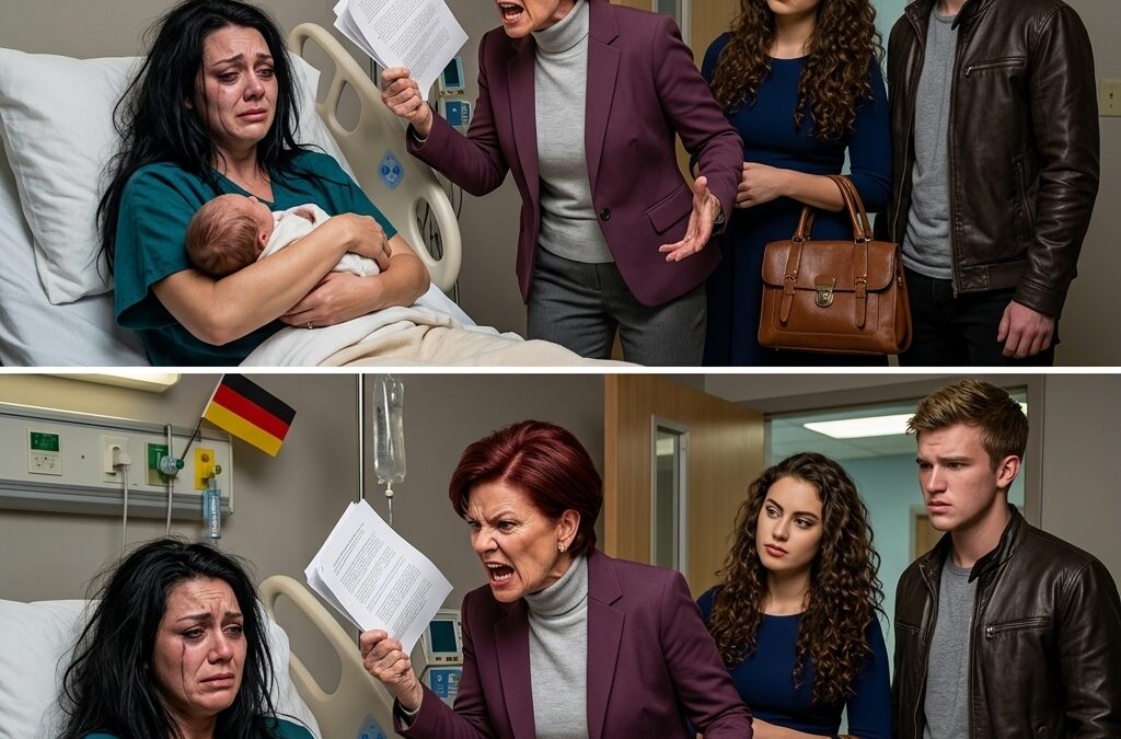 Nur wenige Stunden nachdem sie ihr Kind zur Welt gebracht hatte, lag sie noch erschöpft im Krankenhausbett, als ihre Schwiegereltern mit kalten Gesichtern das Zimmer betraten und ihr die Scheidungspapiere überreichten. Für sie war sie lediglich eine gewöhnliche Frau, die nun nicht länger in ihre Pläne passte. Sie ahnten nicht, dass die junge Mutter seit Jahren ein streng gehütetes Geheimnis verbarg und über ein Milliardenvermögen verfügte. Während sie glaubten, sie in ihrem schwächsten Moment zu demütigen, setzten sie eine Kette von Ereignissen in Gang, die ihre eigene Welt erschüttern und ihnen auf schmerzhafte Weise zeigen sollte, wen sie gerade verloren hatten.