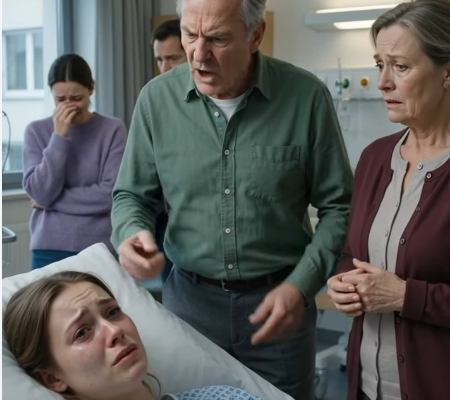 Ich lag in einem Krankenhausbett, als meine Schwiegermutter mich vor meinen eigenen Eltern schlug und schrie: „Du hast nichts als Schande über diese Familie gebracht!“ Meine Mutter erstarrte.