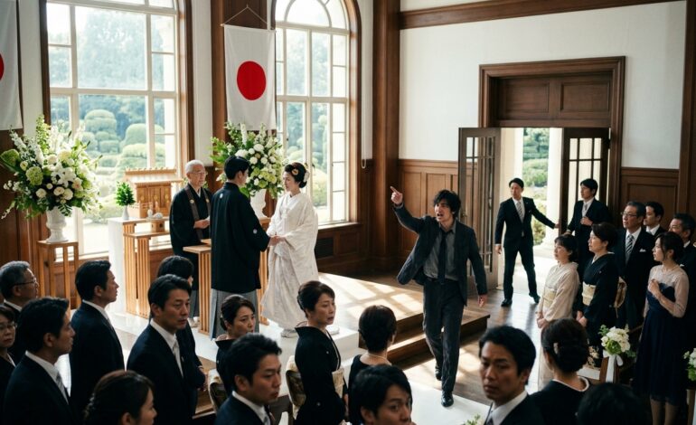 シカゴのホテル内チャペルの祭壇に立っていた私――その時、ブライズメイド代表が最前列から立ち上がり、完璧だったはずの朝を沈黙に包まれた空間へと変えた。  弦楽四重奏がまだ演奏を続けていたその瞬間、エマは会場中の視線が自分の一言を待っていることに気づいていた。  たった一つの優しい返事。  それだけで三百人のゲストは微笑み、スマートフォンを掲げ、この日を「美しい結婚式だった」と記憶するはずだった。  父はちょうどエマの手をライアンの手へと託したところだった。  白いバラが並ぶバージンロード。