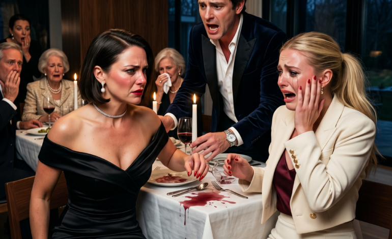 Als während eines luxuriösen Familiendinners ein Glas Rotwein über die weiße Tischdecke floss, eine junge Frau unter Tränen die Wahrheit über ihre Herkunft erfuhr, ihre Mutter vor Schock verstummte und ein einziger Satz jahrzehntelang verborgene Lügen, Verrat, Erpressung und ein ungeheures Familiengeheimnis ans Licht brachte, das eine ganze Dynastie zu zerstören drohte